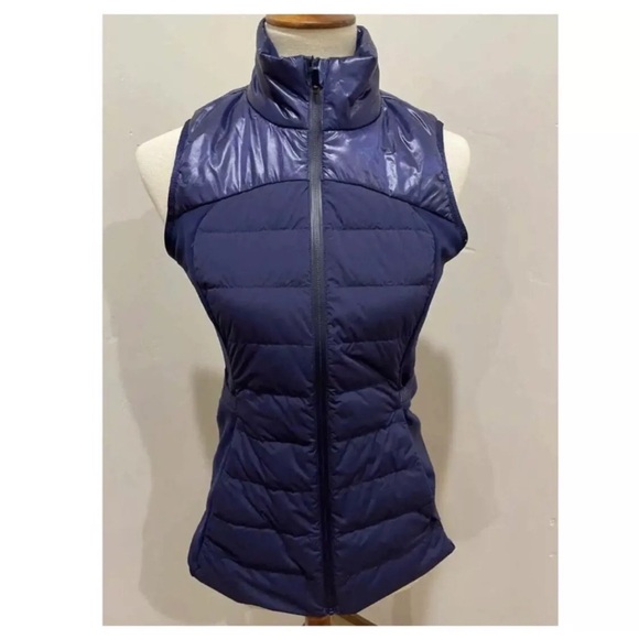 Lululemon Down For It All Vest Night Sea Sz.6 - Picture 5 of 11